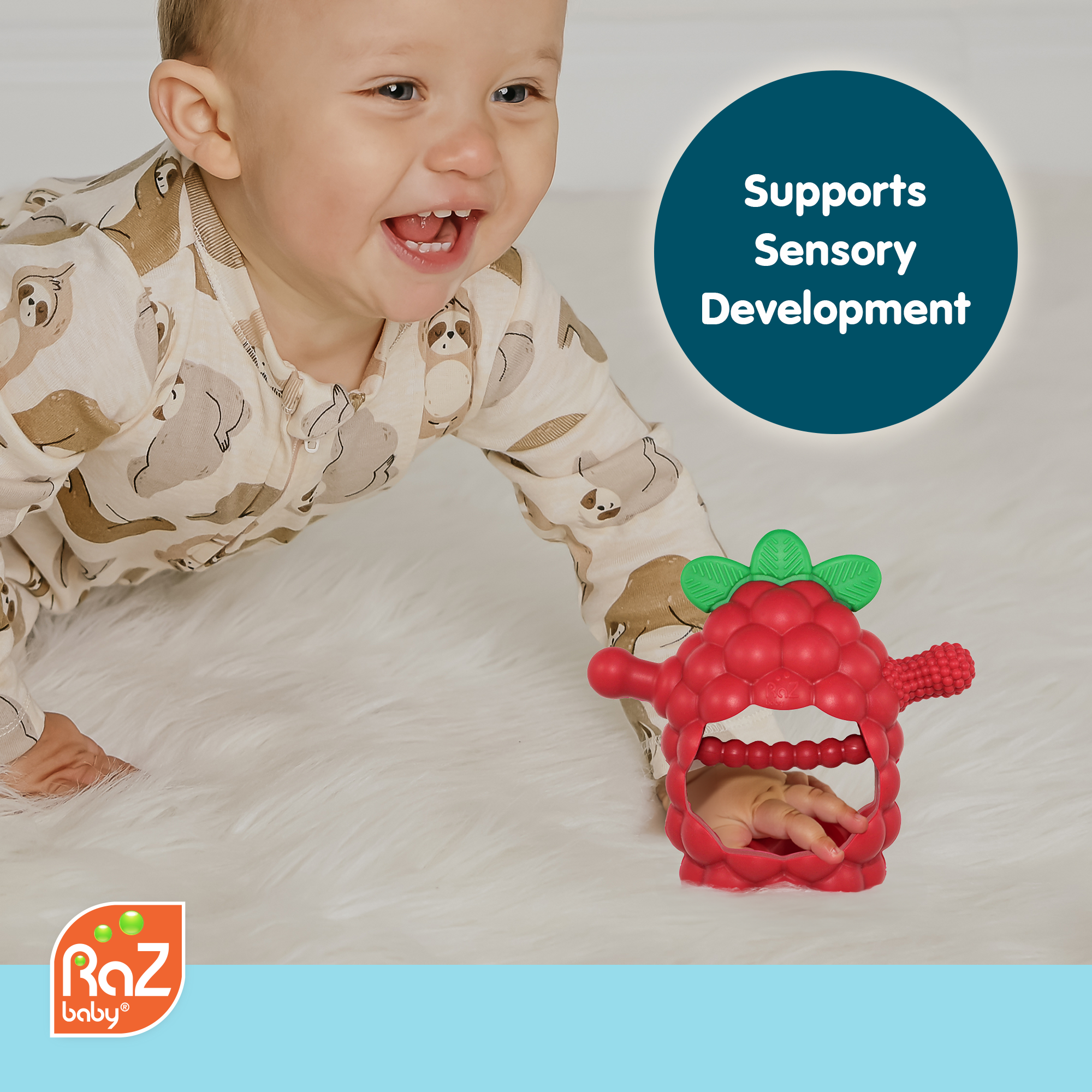 RaZberry Grip Teething Toy - Blue