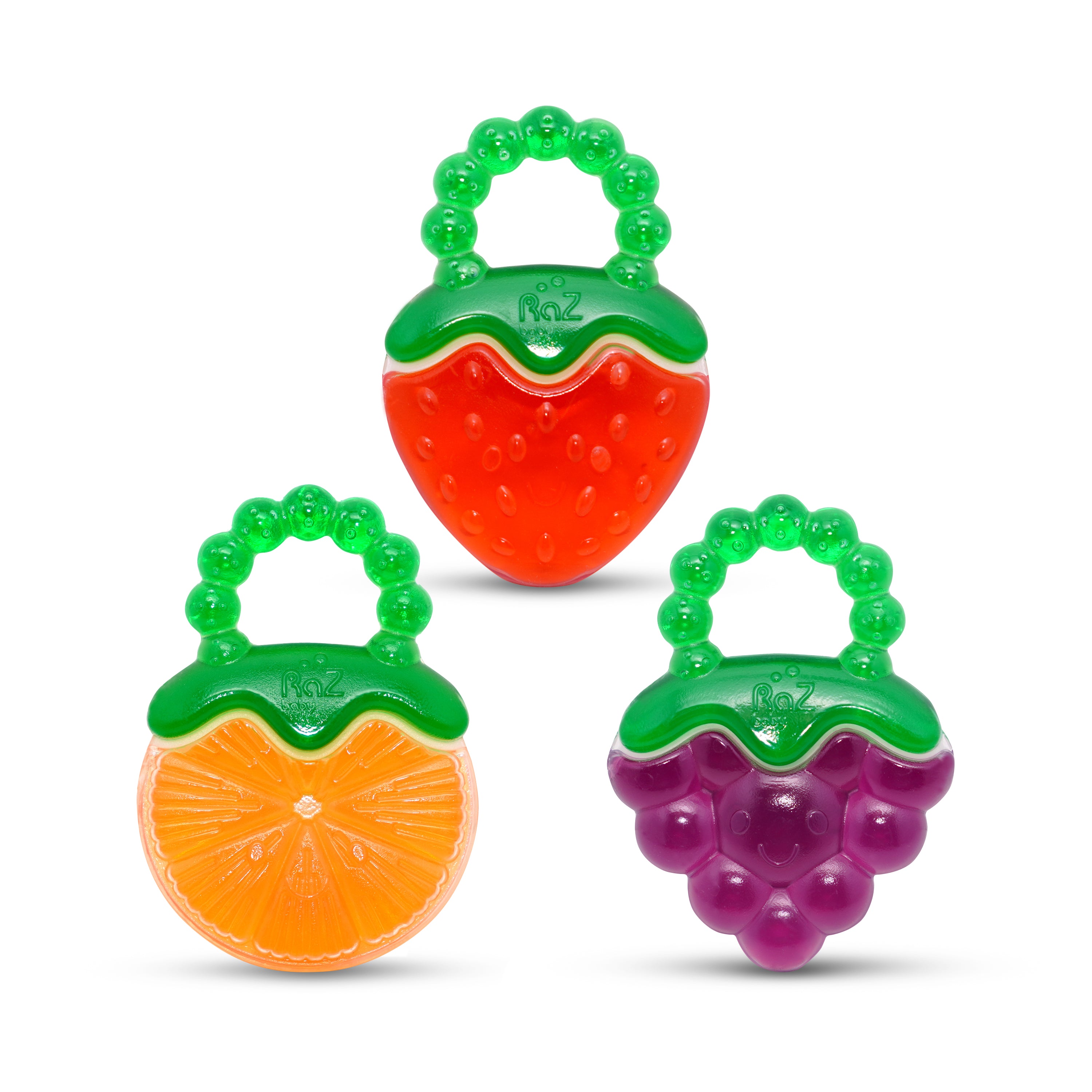 Fruit Koolers Water Filled Teethers 3PK RaZbaby Fruit Koolers Water Filled Teethers 3PK RaZbaby