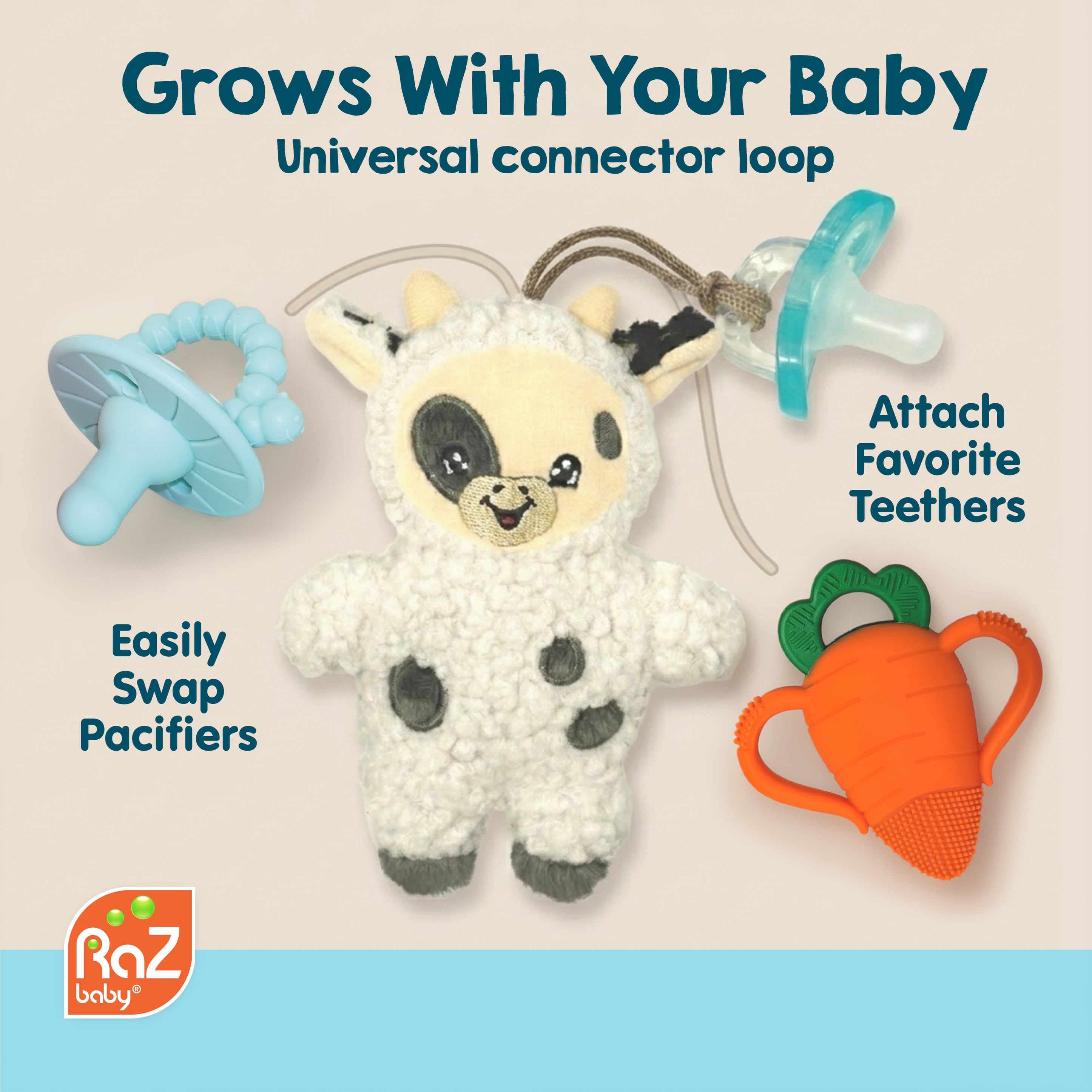 Lulu Paci/Teether Holder w/ JollyPop