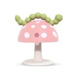 Chompy Mushroom Grip Silicone Teether Toy - Pink