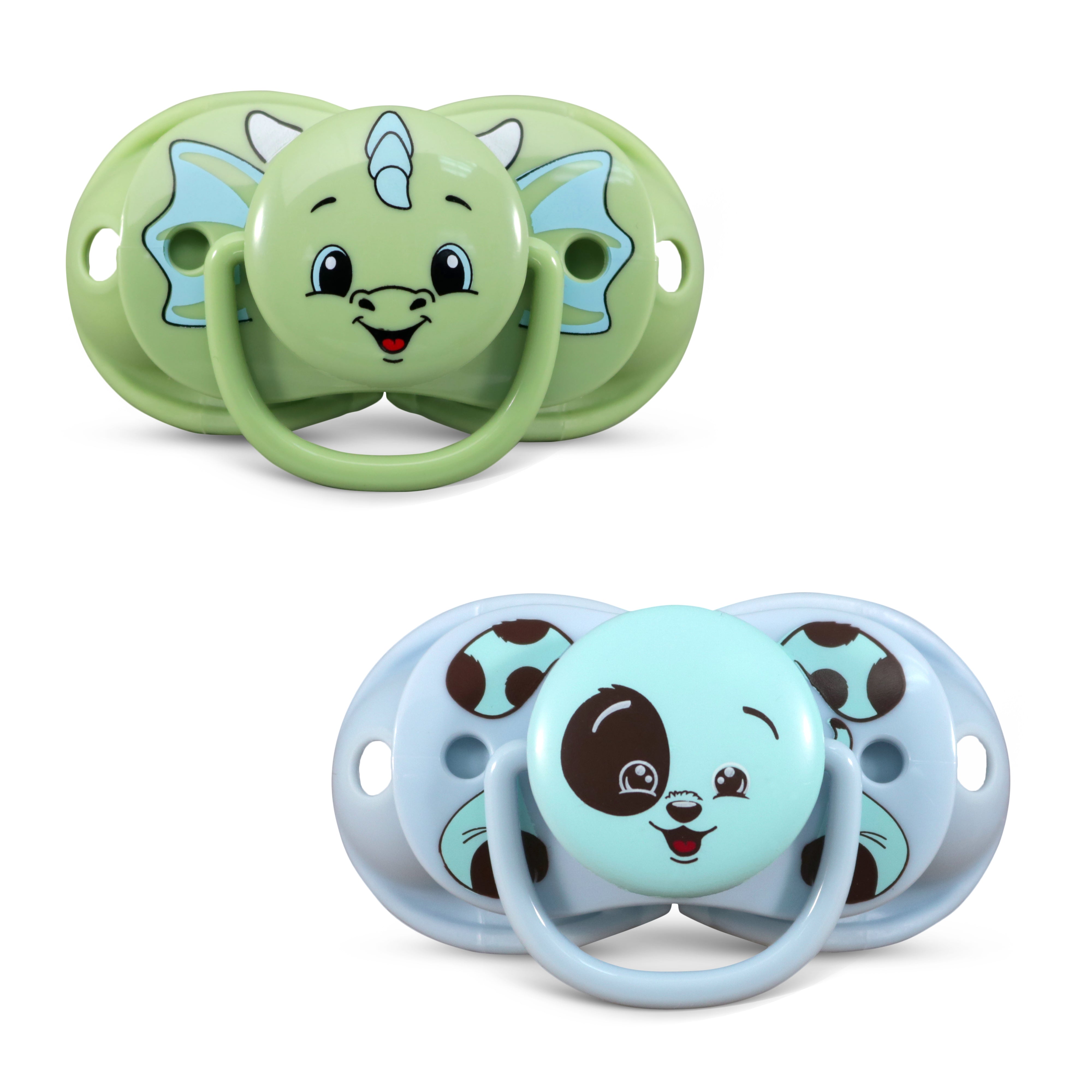 Personalized keep-it-kleen Pacifier 2PK - Dragon & Puppy
