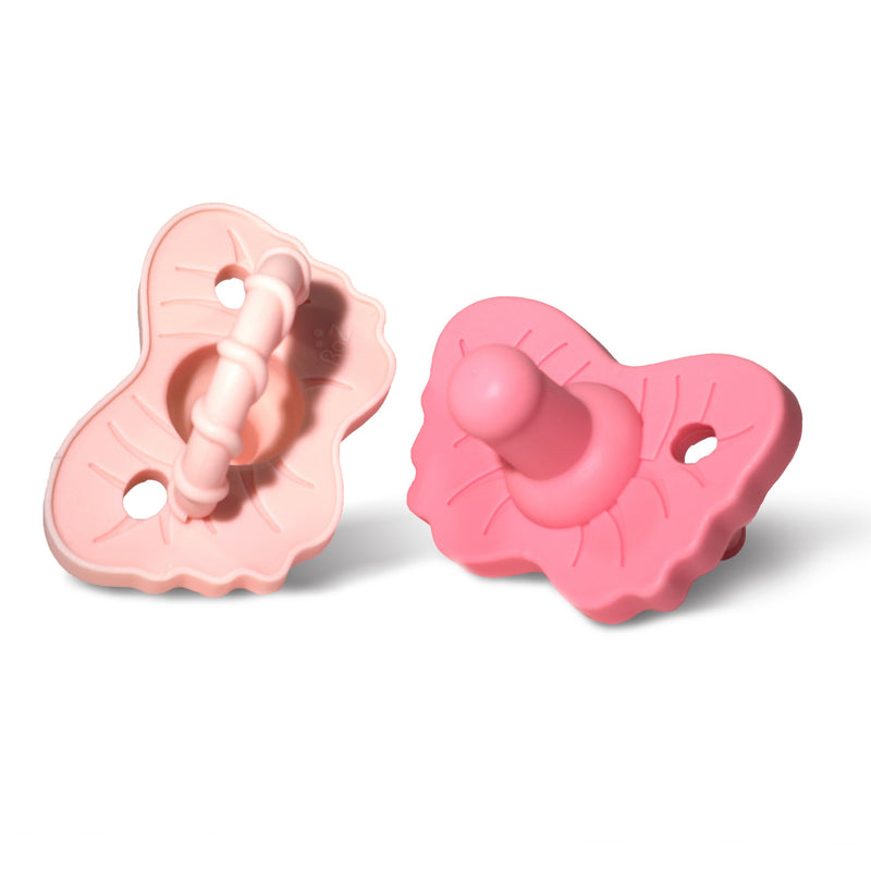 RaZzies Silicone Pacifier - 0m+ - Light Pink & Pink