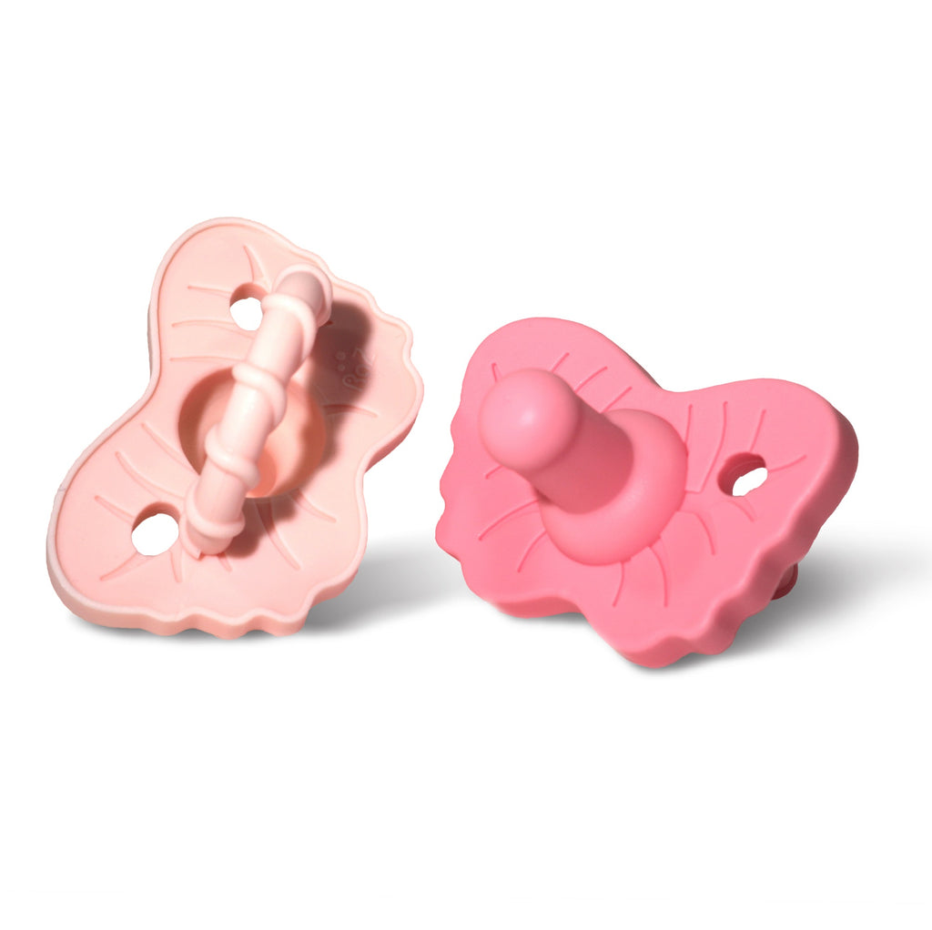 RaZzies Silicone Pacifier - 0m+ - Light Pink & Pink