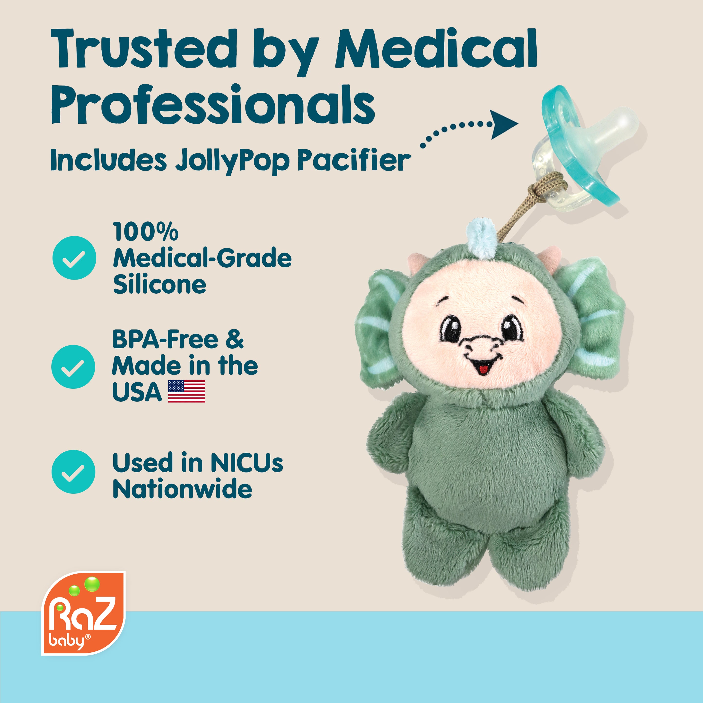 Lulu Paci/Teether Holder w/ JollyPop