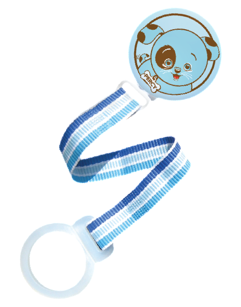 Personalized Pacifier Holder Blue Puppy