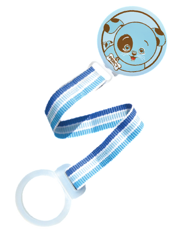 Personalized Pacifier Holder Blue Puppy