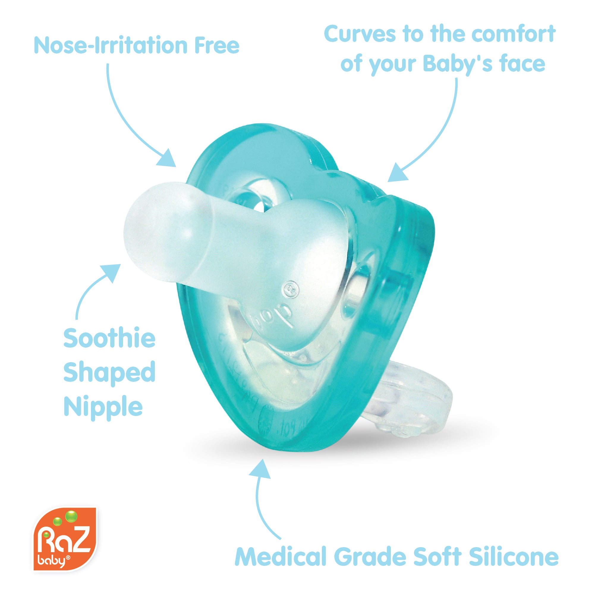RaZBuddy JollyPop Pacifier Holder Grey Penguin RaZbaby