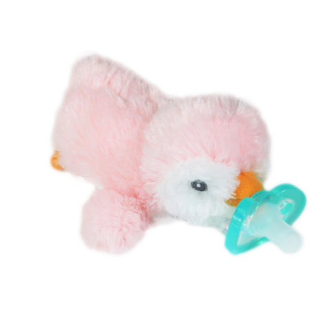 RaZbuddy Paci/Teether Holder - Pink Penguin