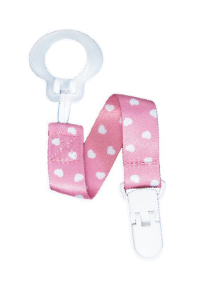 Universal Pacifier Holder Pink Hearts